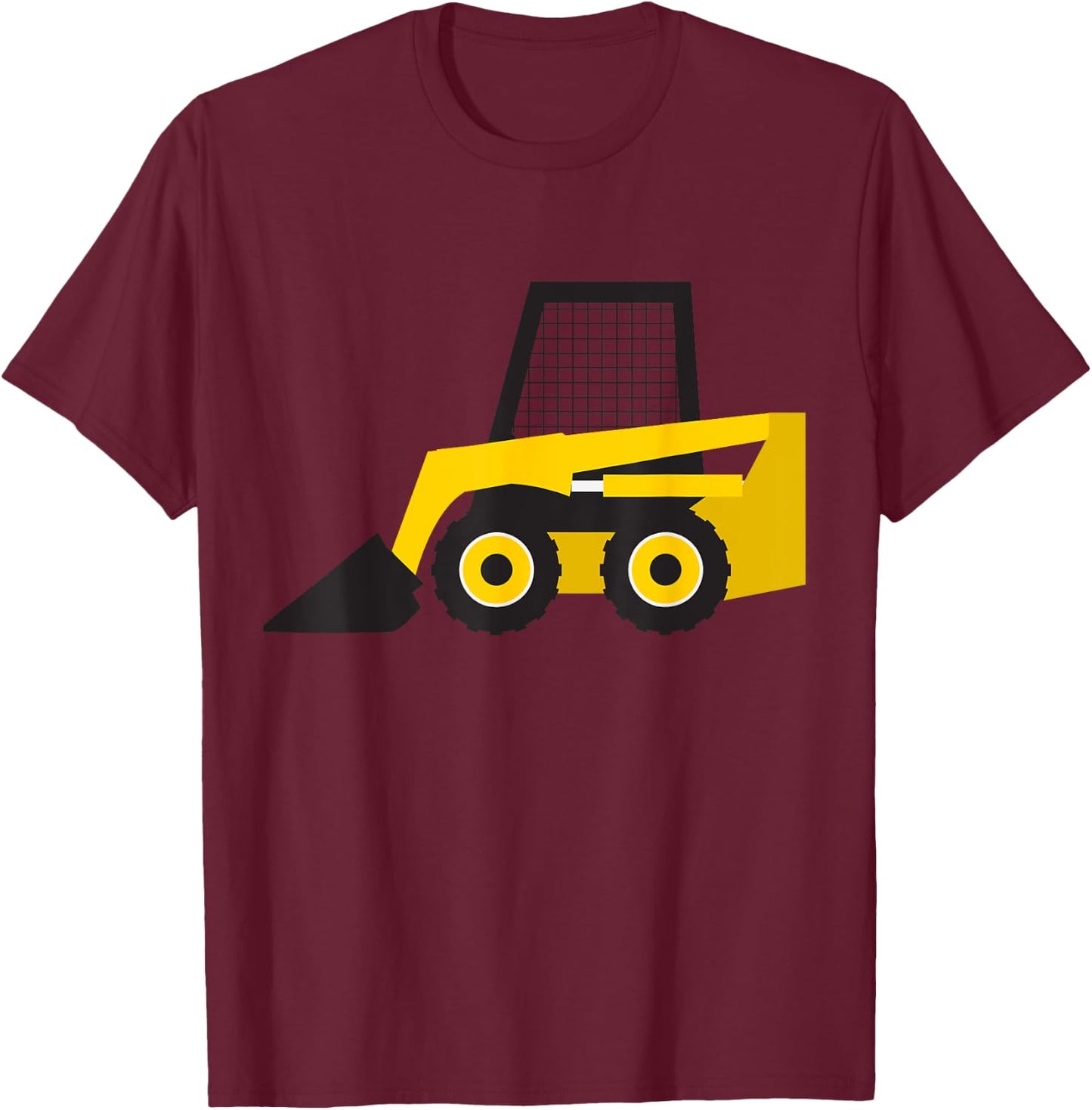 Little Worker Construction Skid Steer Loader Tractor T-Shirt - T-Shirt | Maroon