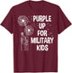 Purple Up for Military Kids - Month of the Military Child T-Shirt - T-Shirt | Maroon