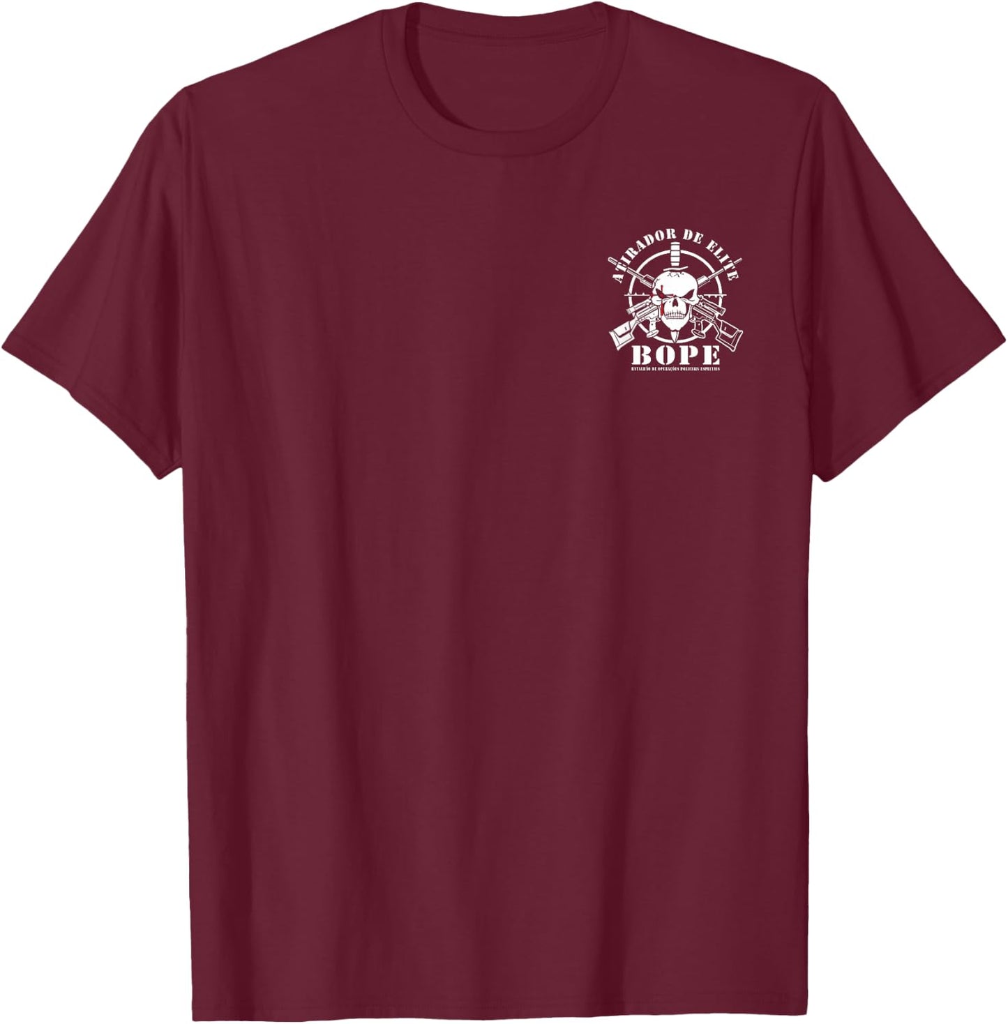 BOPE Sniper Team Atirador De Elite Brazil Military Police T-Shirt - T-Shirt | Maroon