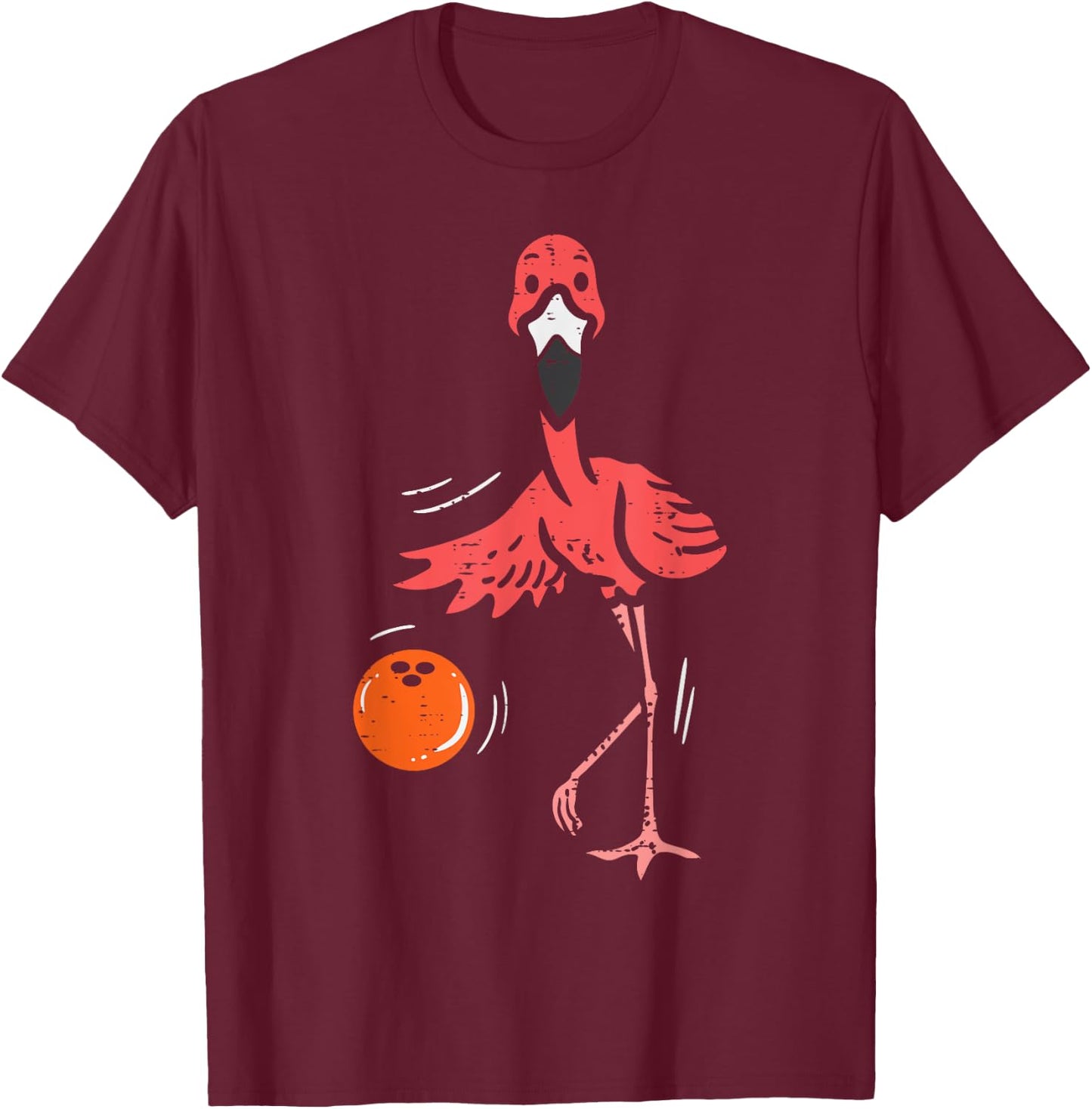 Bowling Flamingo Bowling Player Boys Girls Kid Toddler Youth T-Shirt - T-Shirt | Maroon