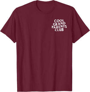 Cool Grandparents Club Vintage For Grandpa Grandma Family T-Shirt - T-Shirt | Maroon