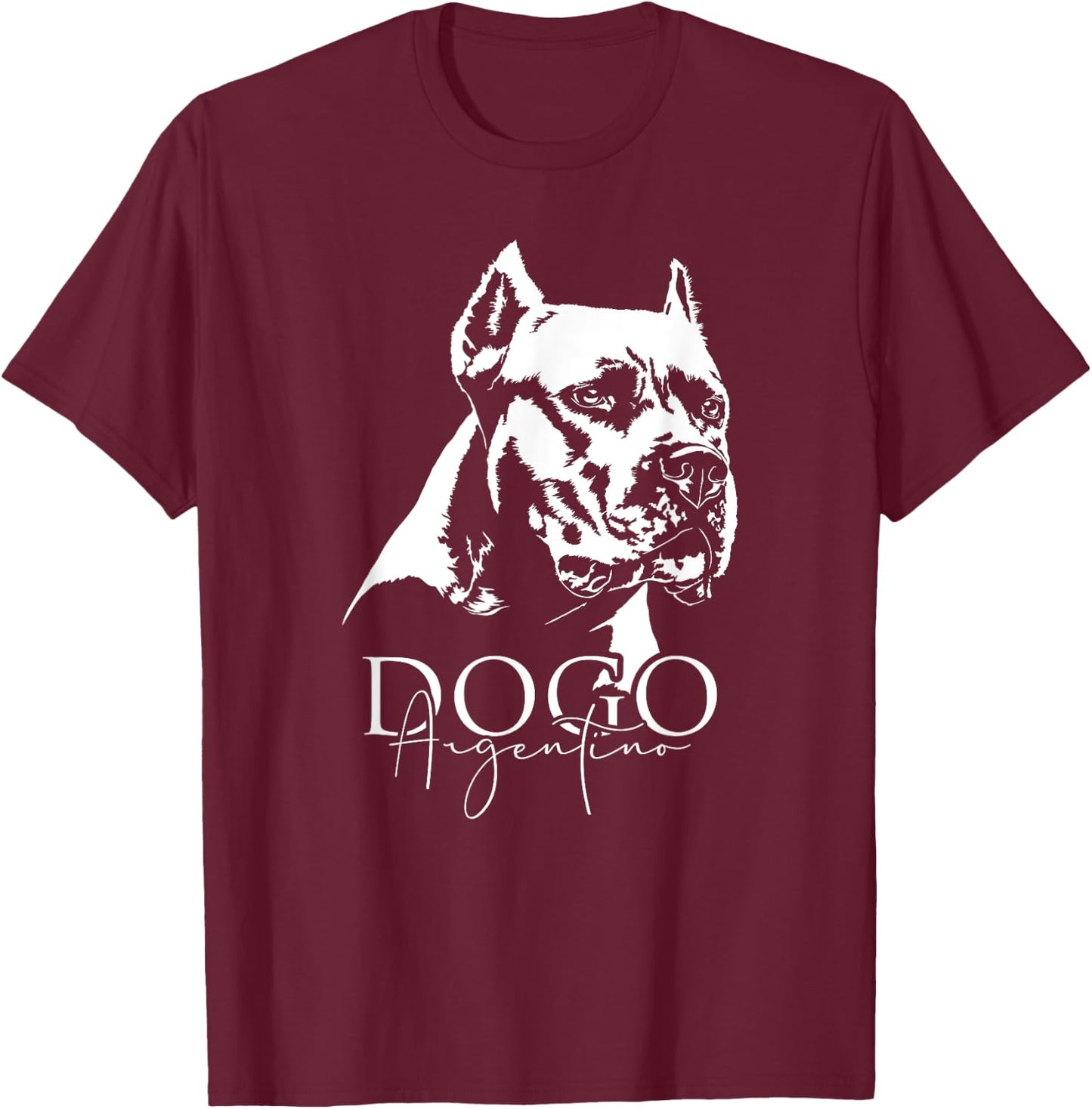 Funny Proud Dogo Argentino dog portrait gift present dog T-Shirt - T-Shirt | Maroon