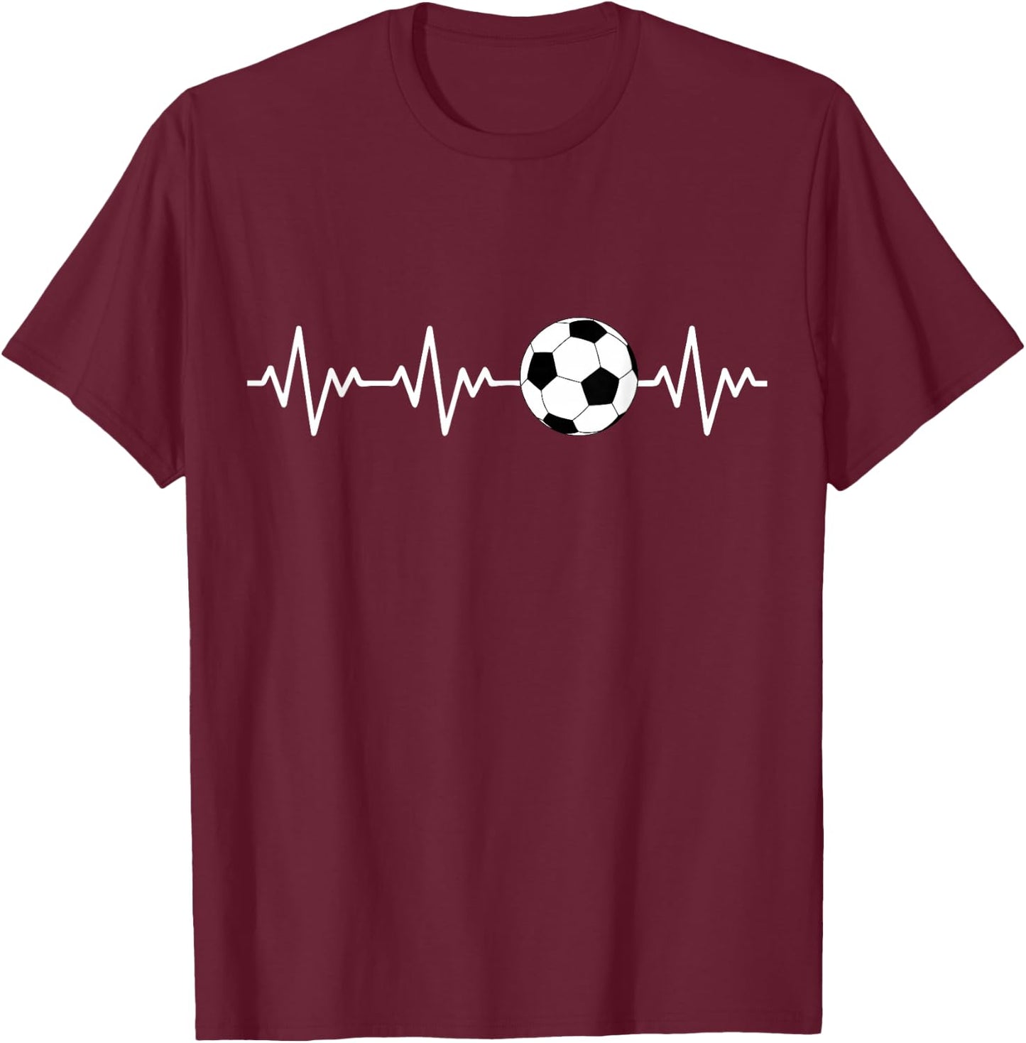 Heartbeat Soccer T-Shirt - T-Shirt | Maroon