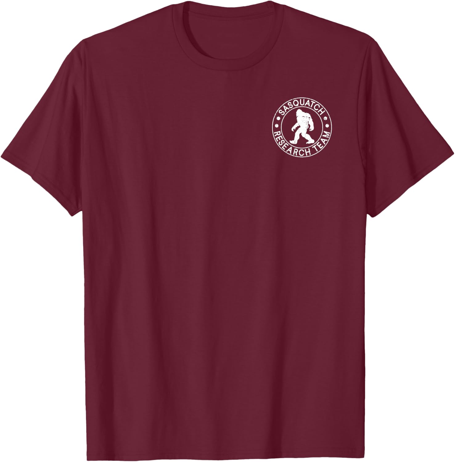 Sasquatch Research Team Bigfoot T-Shirt - T-Shirt | Maroon