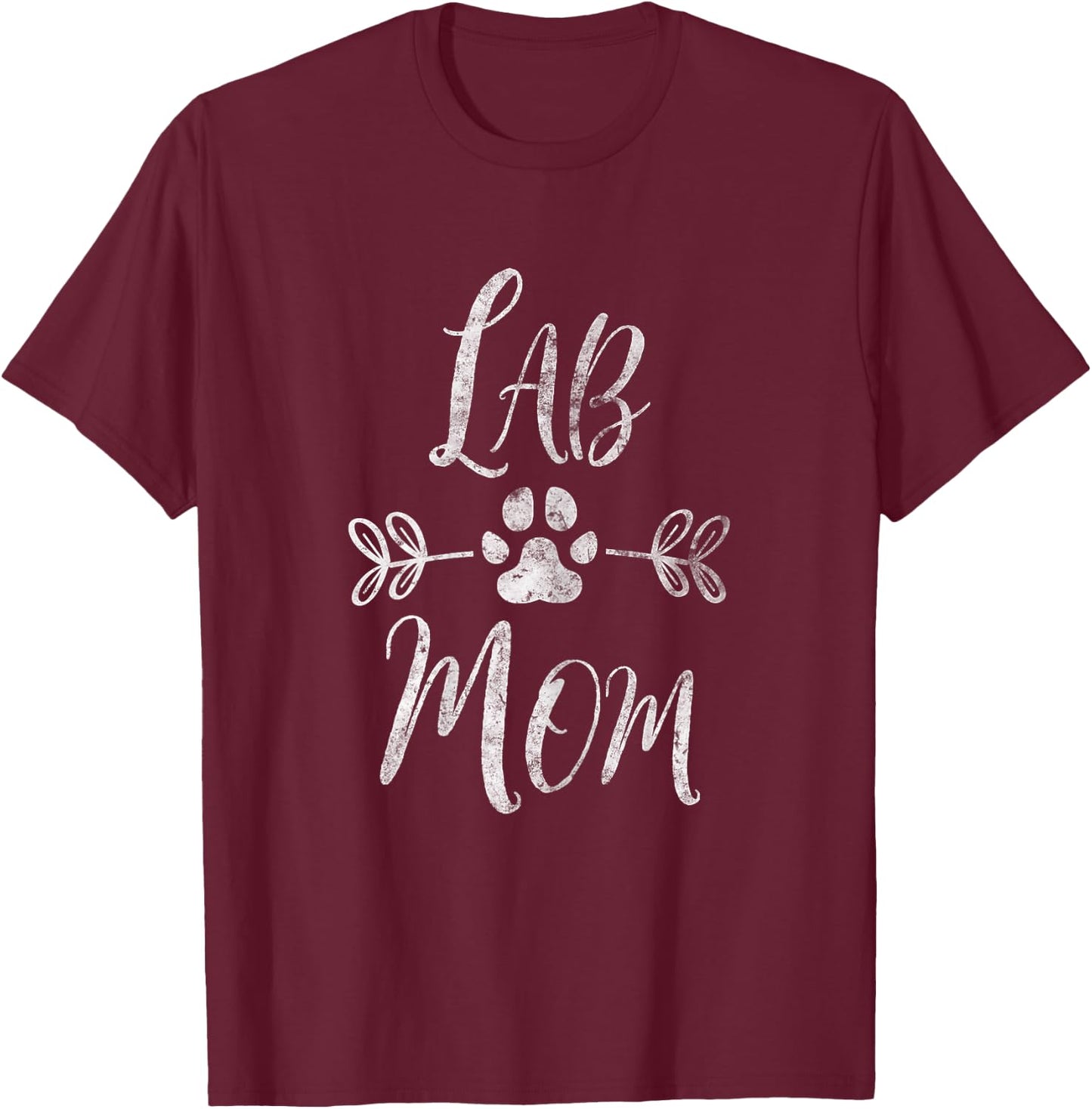 Lab Mom Shirt Labrador Retriever Lover Owner Funny Dog Mom T-Shirt - T-Shirt | Maroon