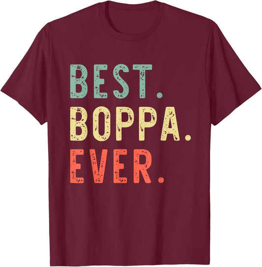 Best Boppa Ever Funny Retro Vintage T-Shirt - T-Shirt | Maroon