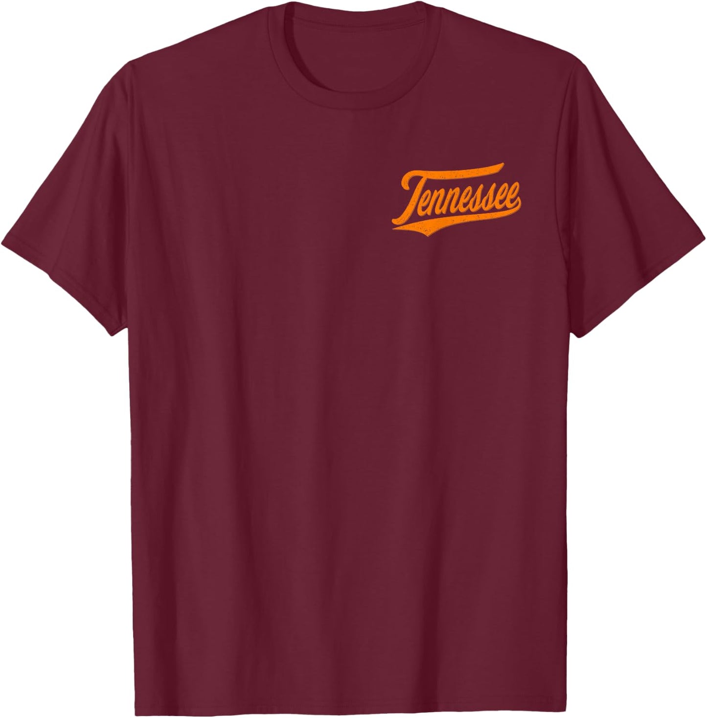 Tennessee Varsity Script Vintage Retro Sports Jersey Style T-Shirt - T-Shirt | Maroon