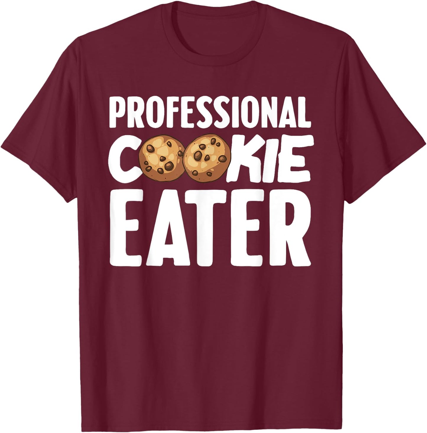 Funny Cookie Eater Gift Cookie Lover Kids Cool Baking T-Shirt - T-Shirt | Maroon