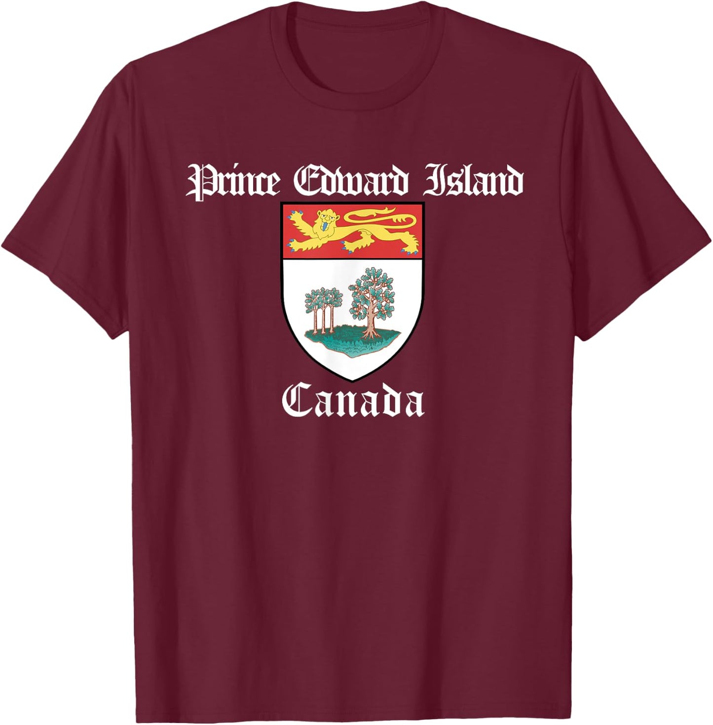 Coat of Arms - Prince Edward Island T-Shirt - T-Shirt | Maroon
