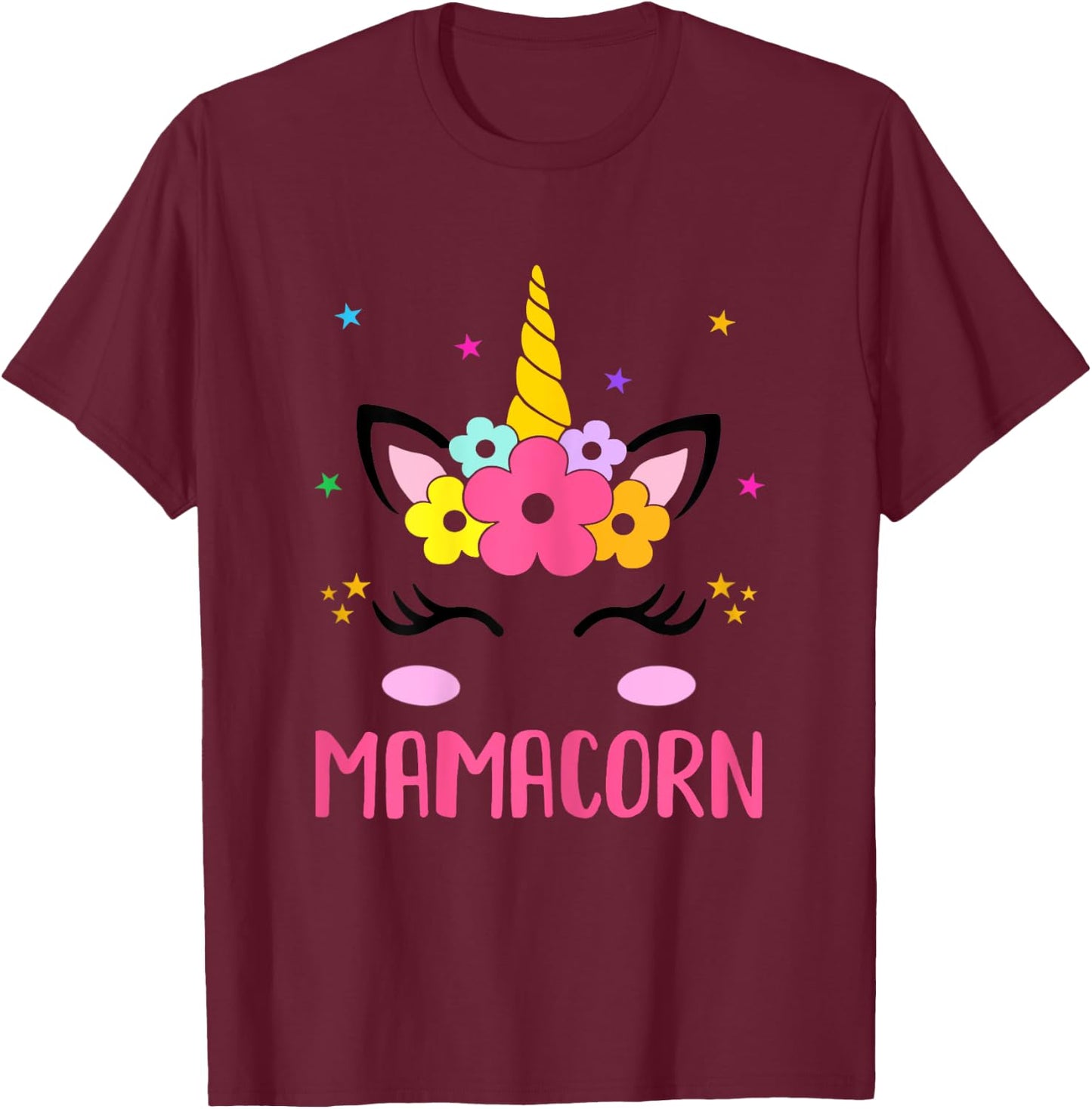 Funny Mamacorn Unicorn Costume Mom Mother's Day T-Shirt - T-Shirt | Maroon