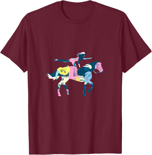 Vaulting Horse Sports Rider Volti Horse Riding Gift T-Shirt - T-Shirt | Maroon
