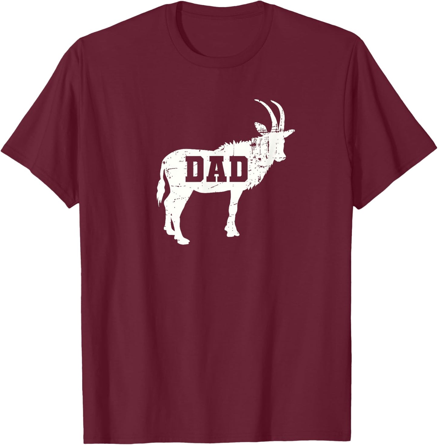 Goat Dad All Time Greatest Vintage T-Shirt - T-Shirt | Maroon