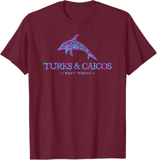 Turks and Caicos Islands Dolphin Boys Girls Toddler T-Shirt - T-Shirt | Maroon