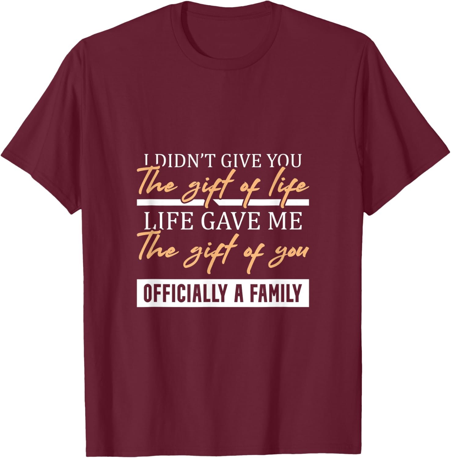 Adoption Announcement Day Family Gifts Plans Time T-Shirt - T-Shirt | Maroon