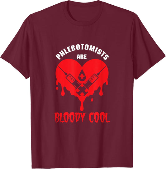 Heart Blood Syringe Phlebotomist Cool Phlebotomy Doctor Gift T-Shirt - T-Shirt | Maroon