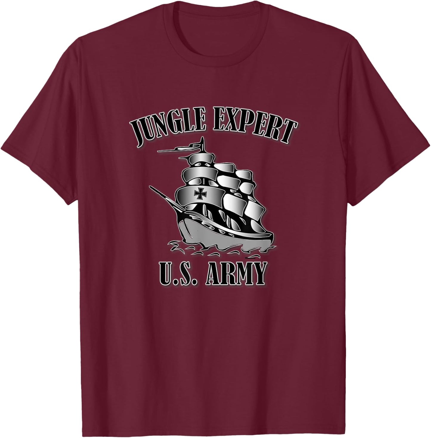 U.S. Army Jungle Expert (Front Design) T-Shirt - T-Shirt | Maroon