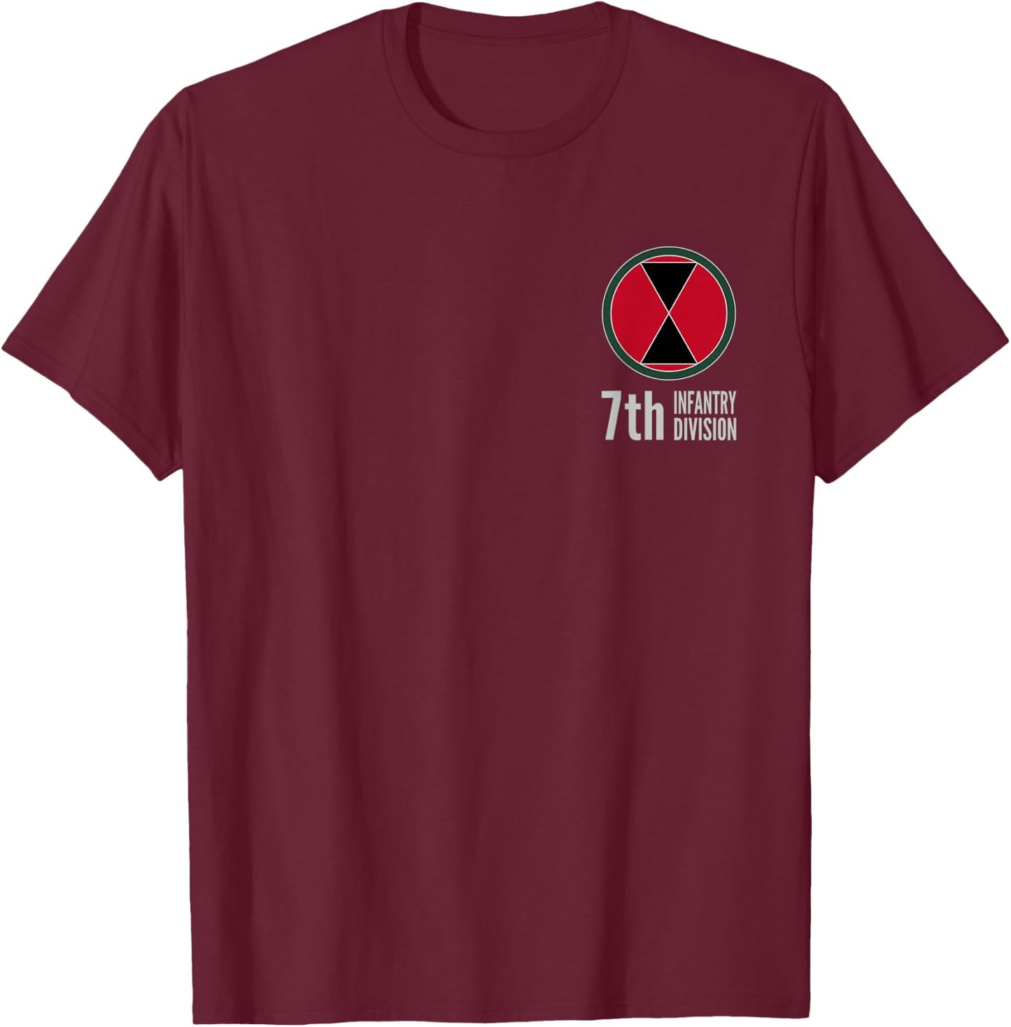 7th Infantry Division United States Army Lewis-mcchord T-Shirt - T-Shirt | Maroon