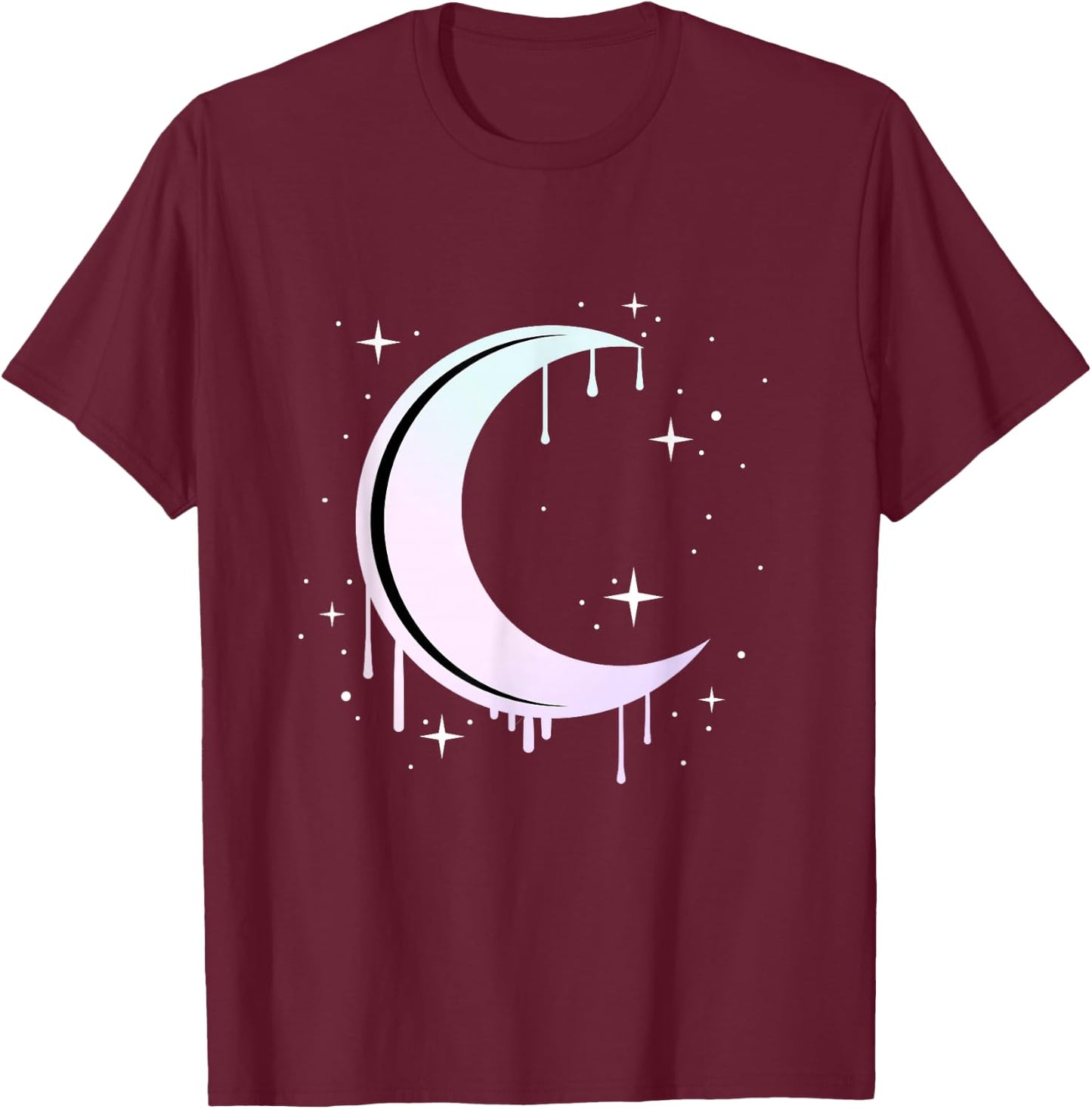 Pastel Moon Kawaii Pastel Goth T-Shirt - T-Shirt | Maroon