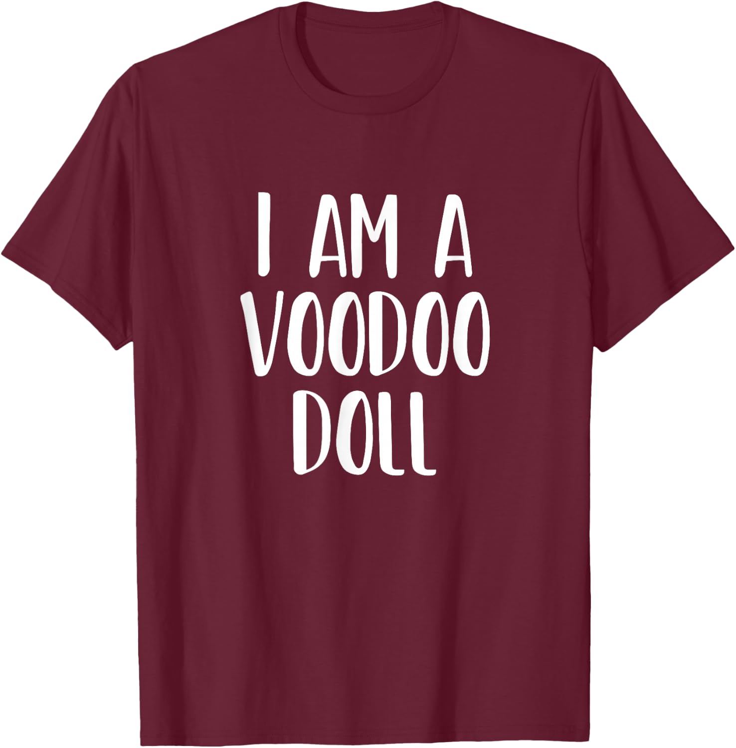 I Am A Voodoo Doll Halloween I'm Simple Costume Lazy T-Shirt - T-Shirt | Maroon
