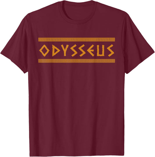 Odysseus Hero of the Odyssey and Trojan War T-Shirt - T-Shirt | Maroon