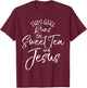 Christian Southern Mom This Girl Runs on Sweet Tea and Jesus T-Shirt - T-Shirt | Maroon