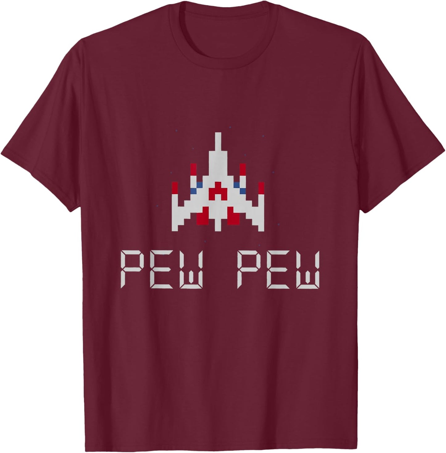 Arcade Retro video game ship T-Shirt - T-Shirt | Maroon