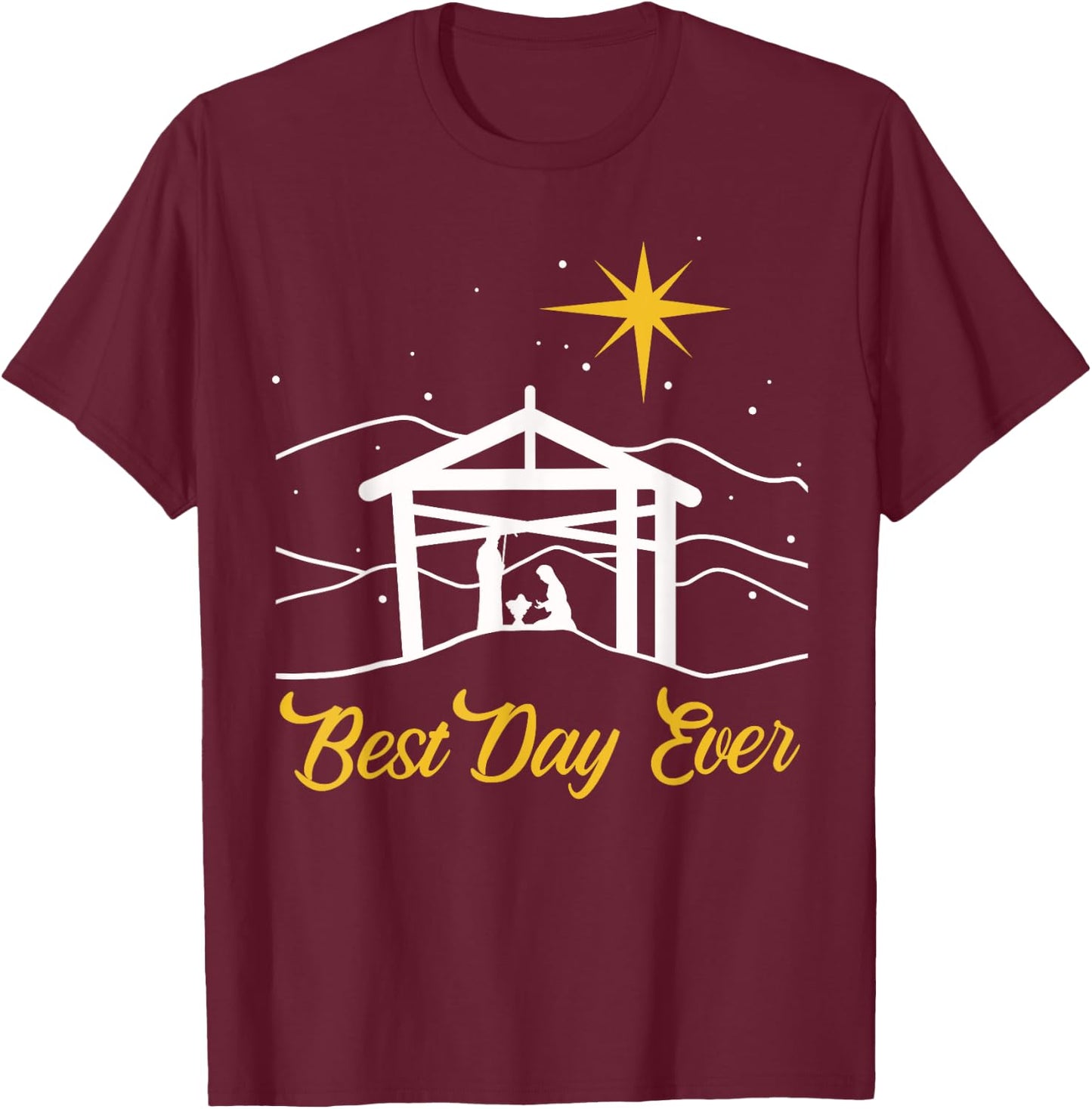 True Story Christmas Jesus Nativity gift, Christian gift T-Shirt - T-Shirt | Maroon