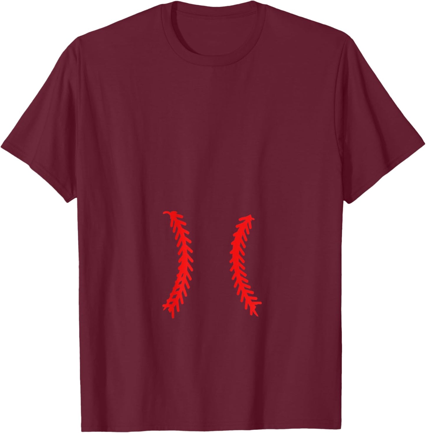 Pregnant Baseball Mom Pregnancy Announcement T-Shirt - T-Shirt | Maroon