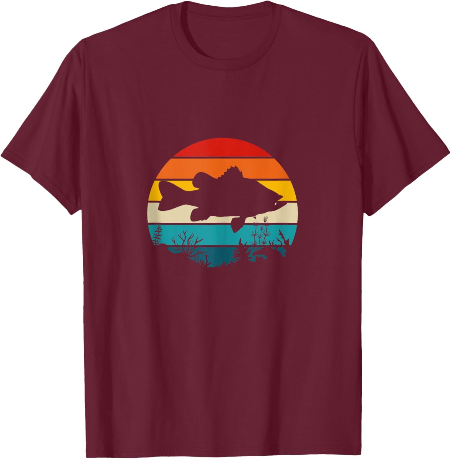 Bass Fishing T-Shirt - T-Shirt | Maroon