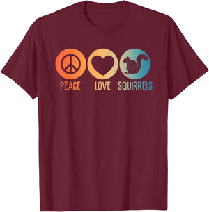 Funny Squirrel Novelty Design Squirrel Lover Men Women Kids T-Shirt - T-Shirt | Maroon