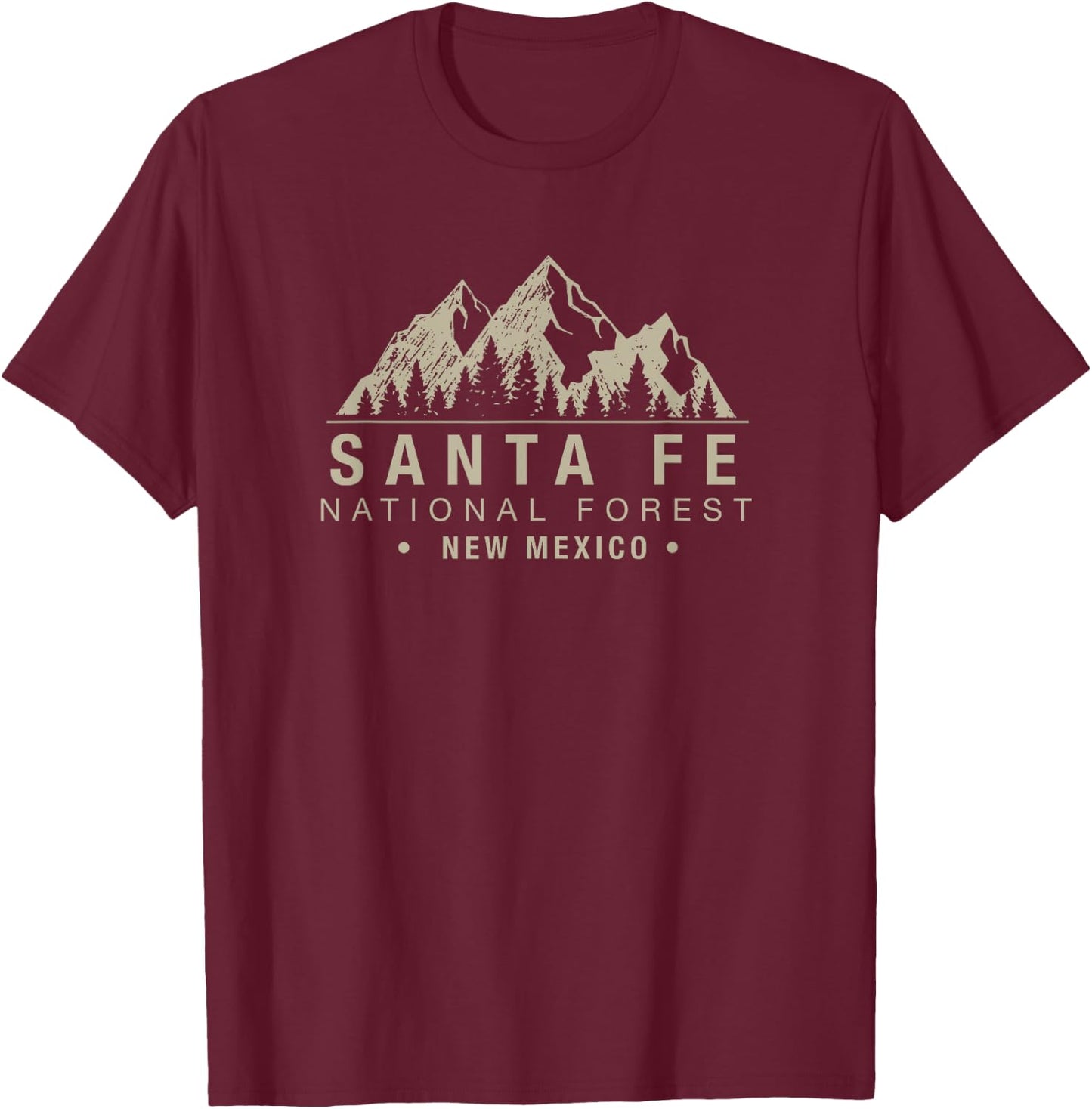 Santa Fe National Forest New Mexico T-Shirt - T-Shirt | Maroon
