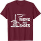 Brews And Shoes Animal Shoe Beer Drinker Horseshoe Pitching T-Shirt - T-Shirt | Maroon