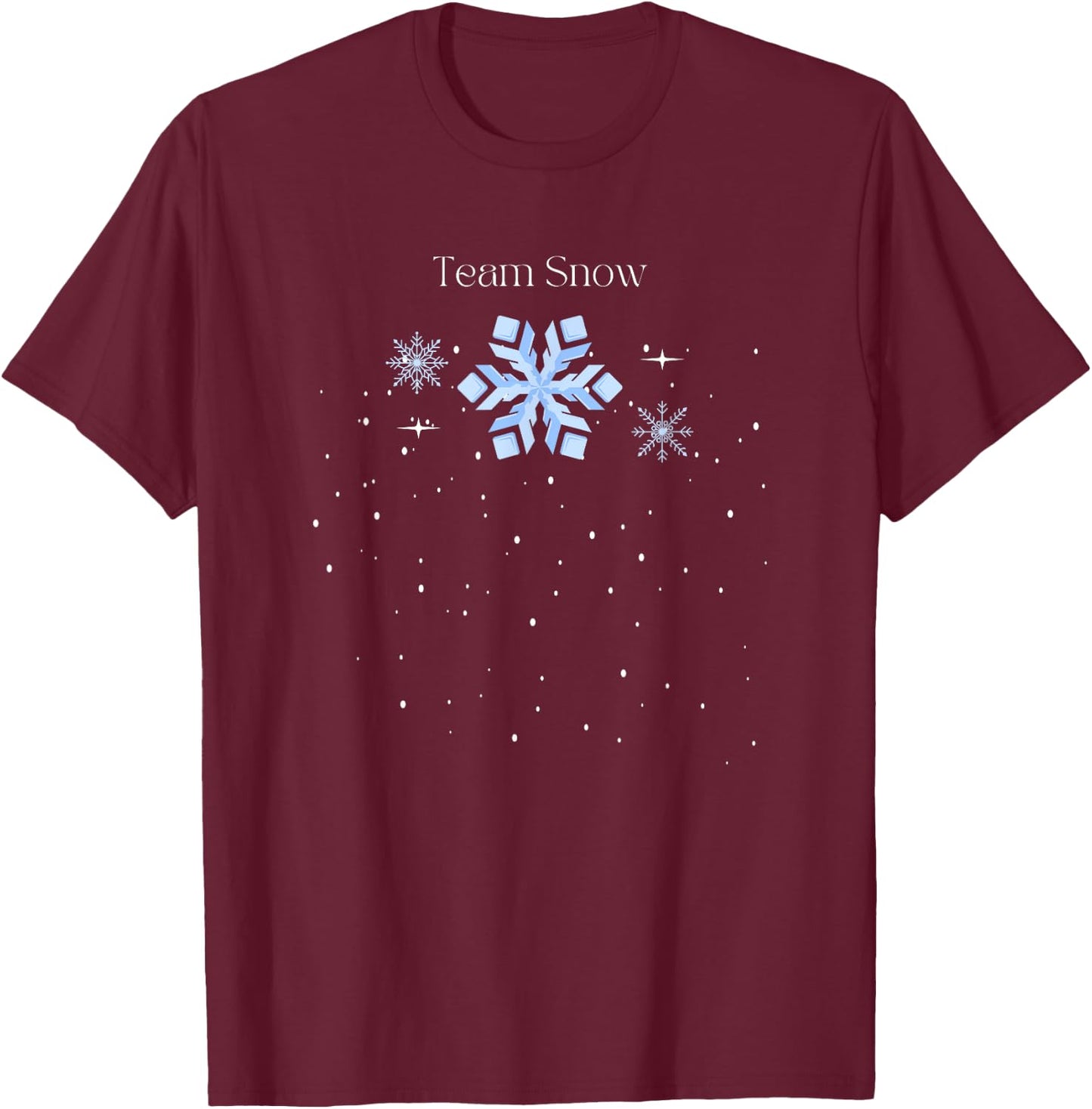 Team Snow Queen Nutcracker Ballet Christmas Snowflake Dancer T-Shirt - T-Shirt | Maroon