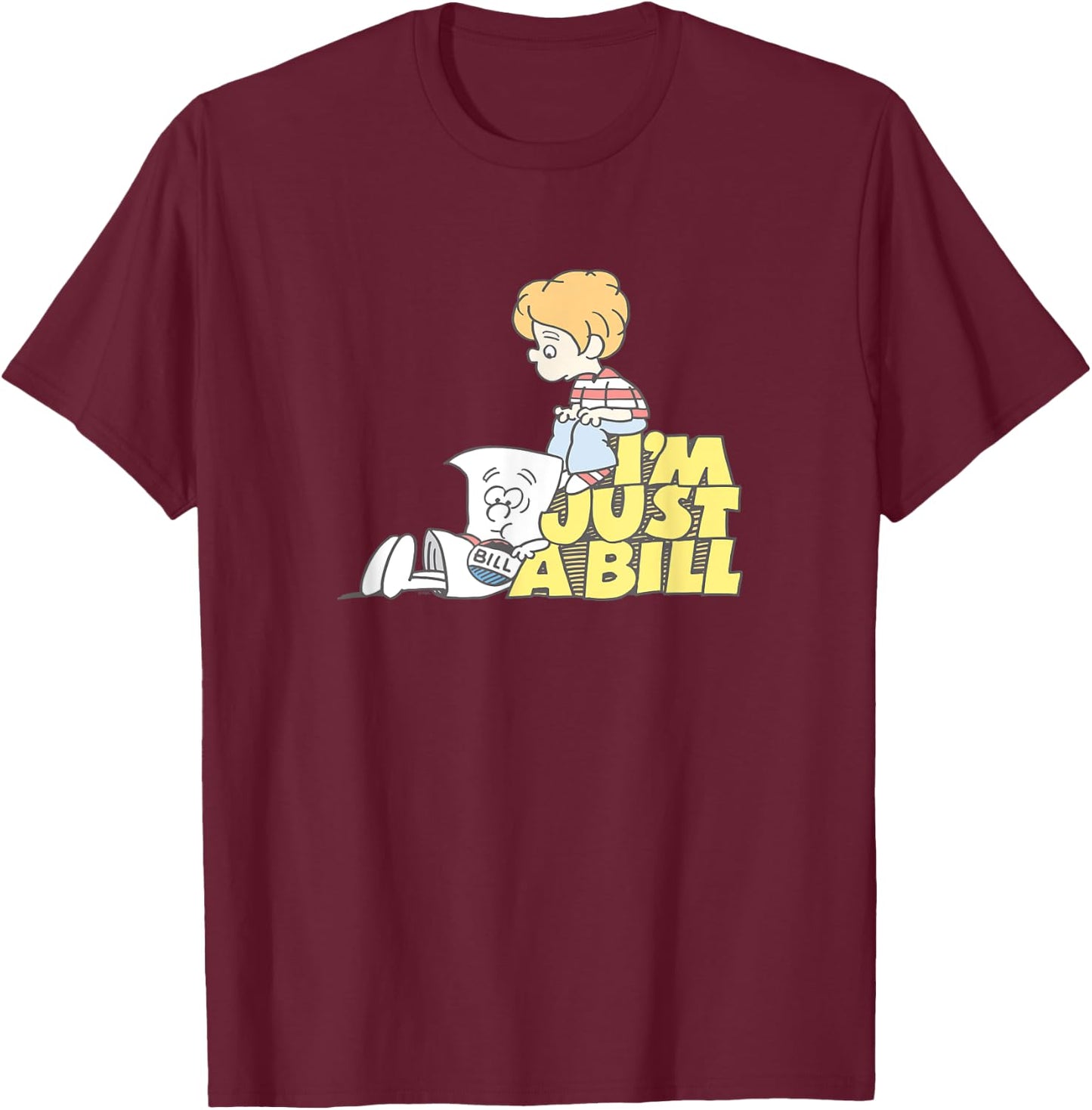 Ripple Junction x Schoolhouse Rock I'm Just A Bill T-Shirt - T-Shirt | Maroon