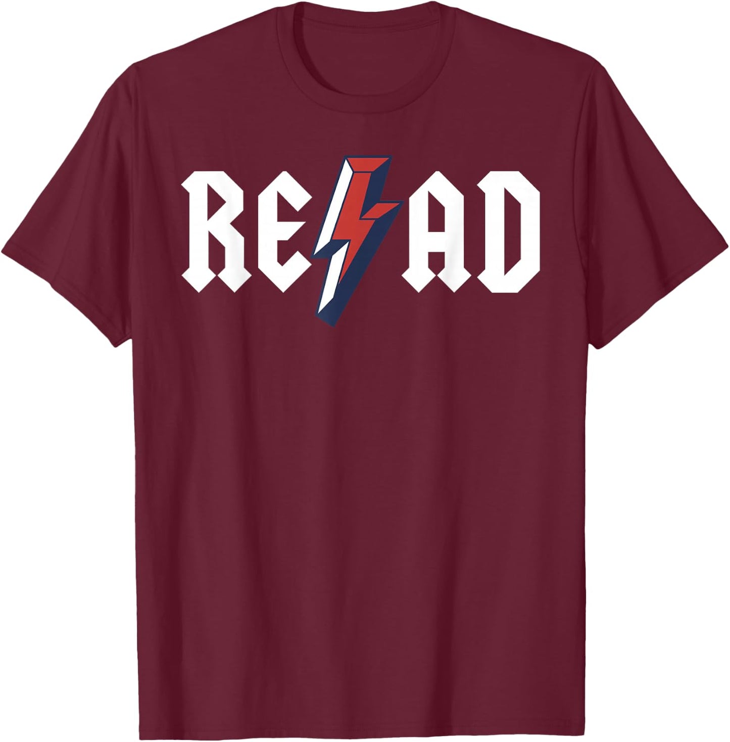 Read Rock N Roll Reading Rock Star Funny Books Lover Gift T-Shirt - T-Shirt | Maroon