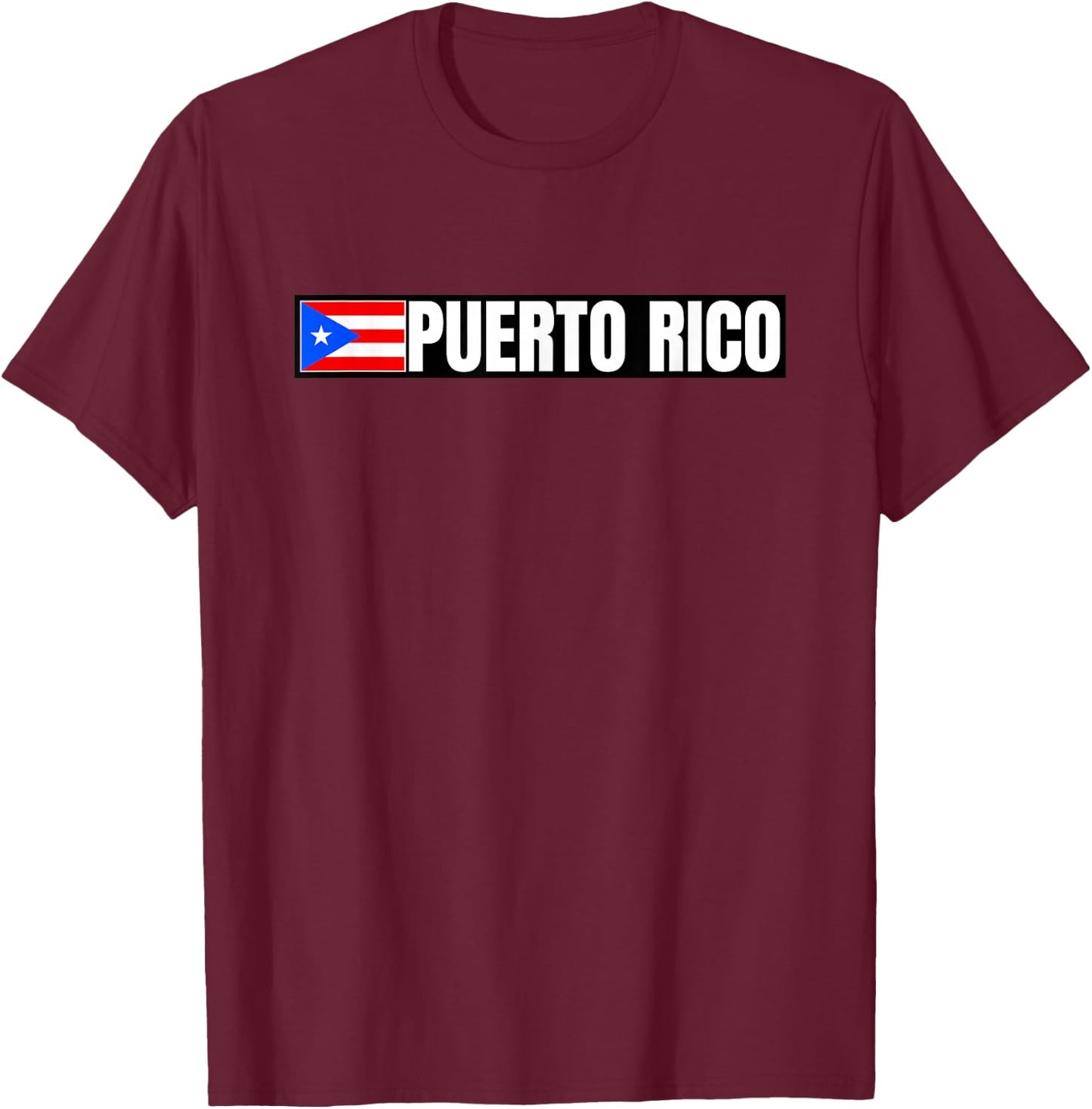 Puerto Rico Flag T-Shirt - T-Shirt | Maroon