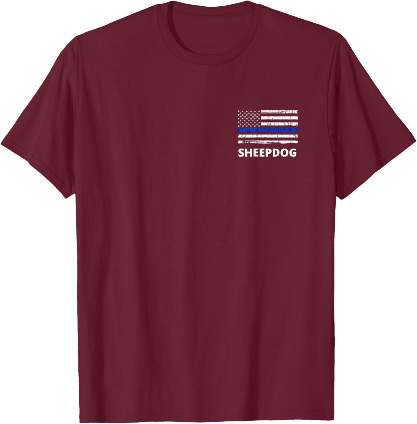 Sheepdog SWAT Thin Blue Line Police Tactical Shooting Range Men Women T-Shirt - T-Shirt | Maroon