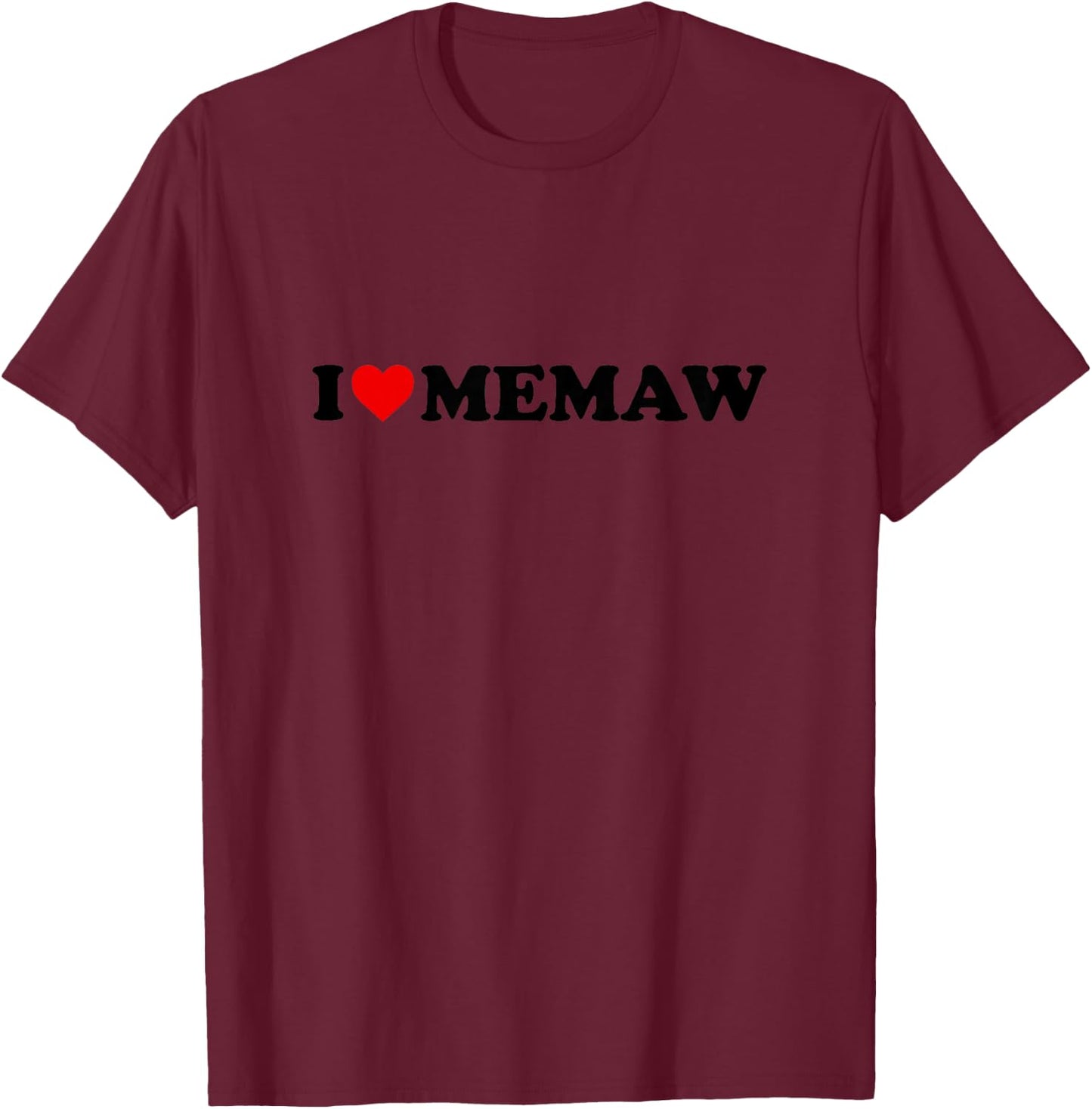 Kids I Love Memaw Shirt For Boy Girl Toddler Children Youth T-Shirt - T-Shirt | Maroon