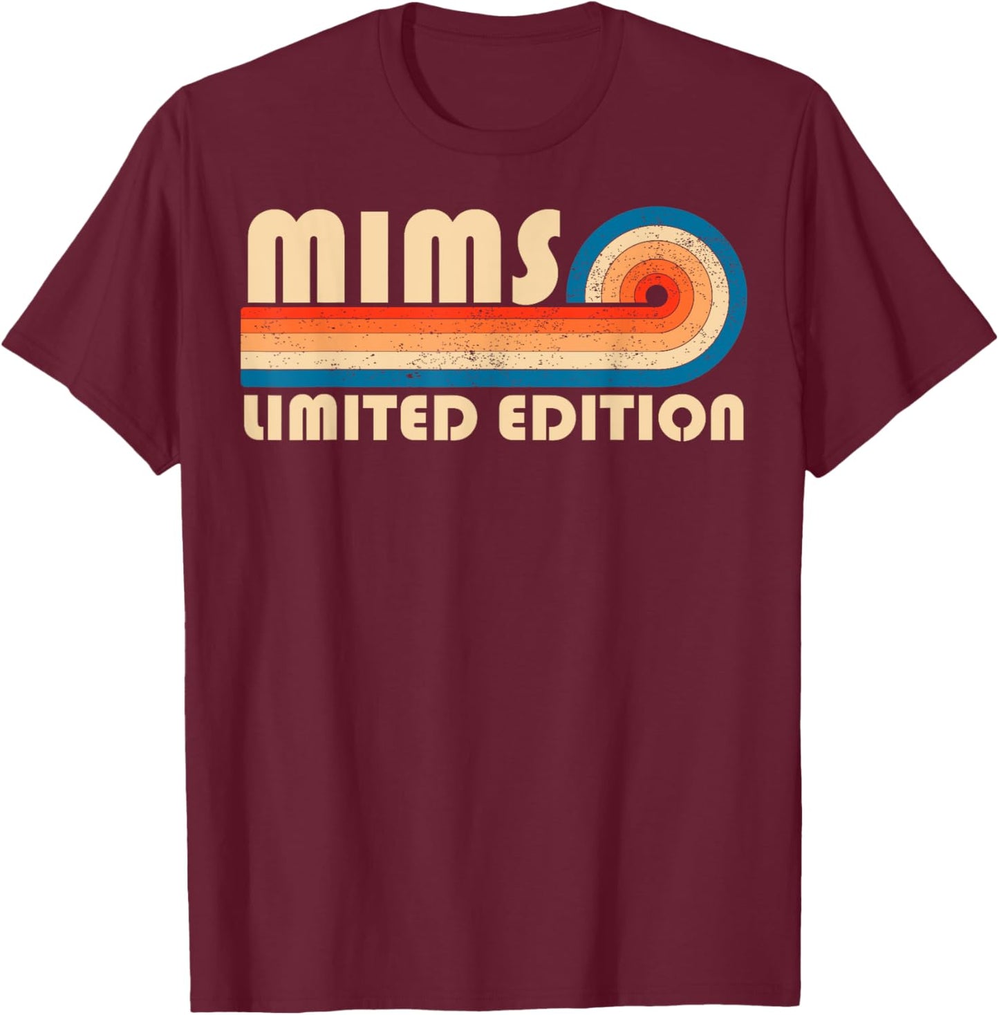 MIMS Surname Retro Vintage 80s 90s Birthday Reunion T-Shirt - T-Shirt | Maroon