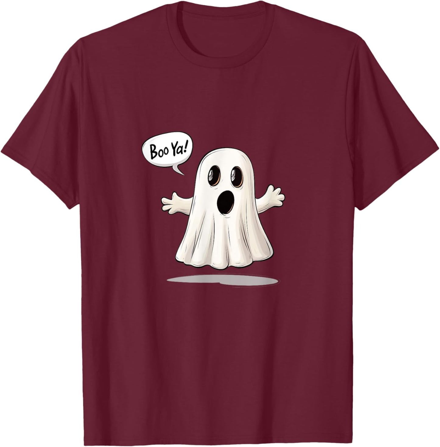 Cute Ghost Funny Halloween T-Shirt - T-Shirt | Maroon