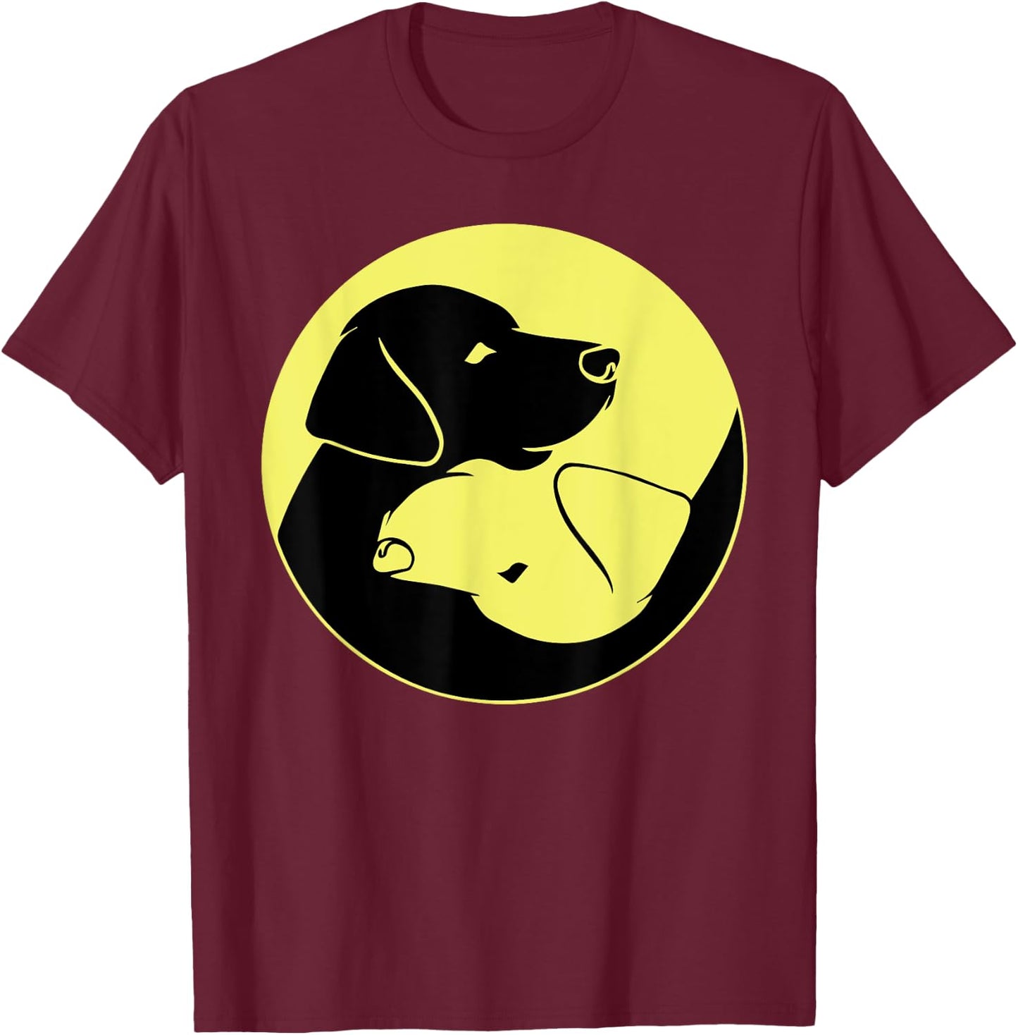 Funny Labrador Gift Women Cool Yellow And Black Lab T-Shirt - T-Shirt | Maroon