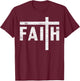 Christian Faith And Cross Jesus Believer Gift Women T-Shirt - T-Shirt | Maroon