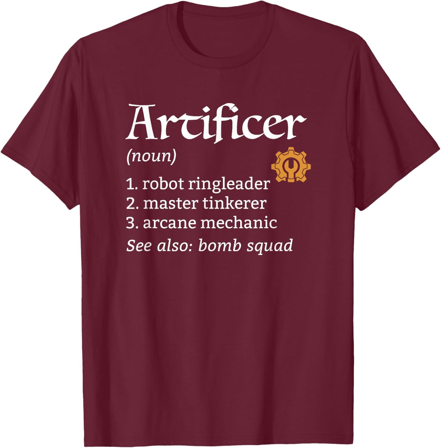 Artificer Definition T-Shirt - T-Shirt | Maroon