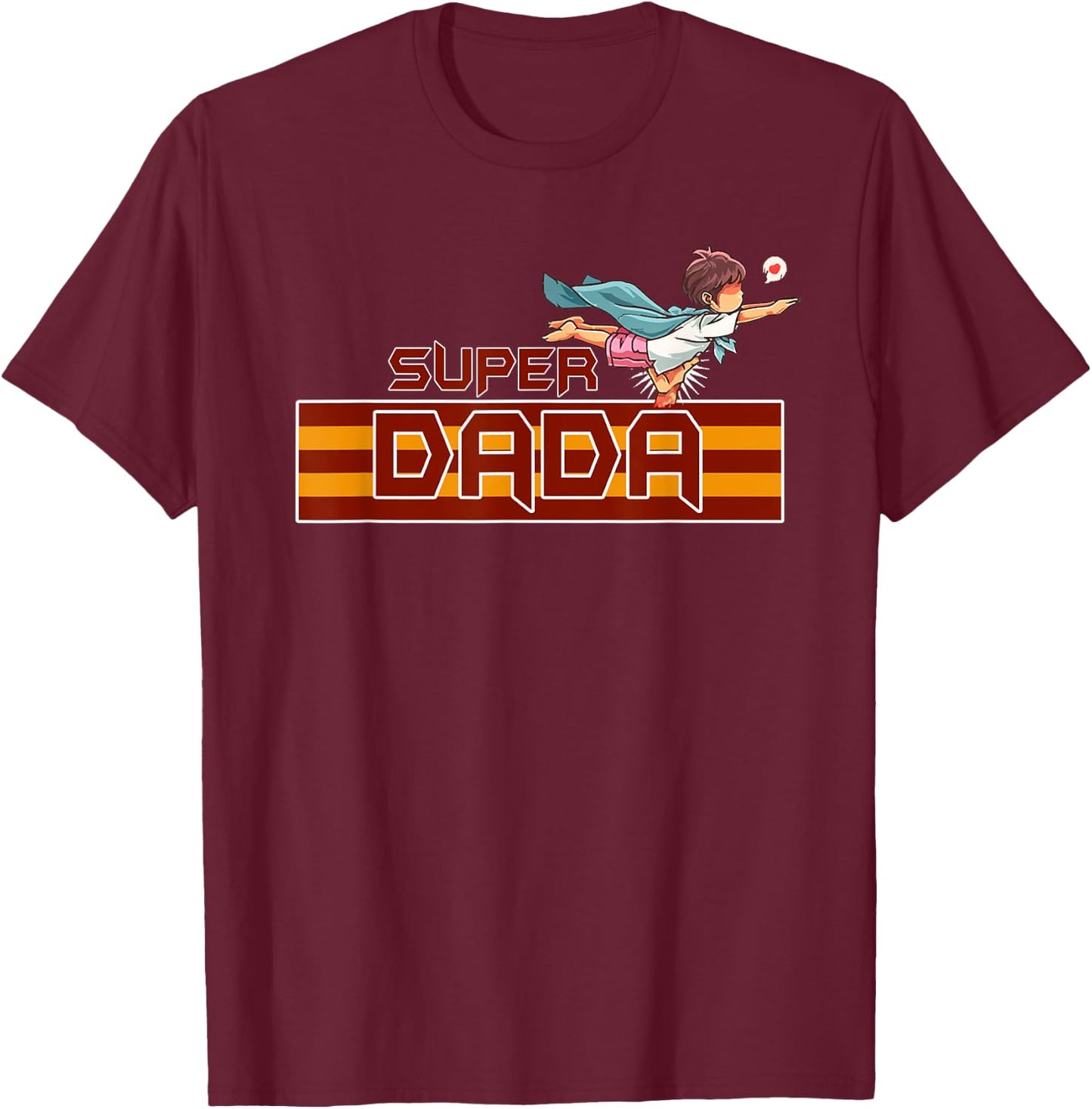 Kids My Dada Is My Superhero Boy - Father's Day Gift T-Shirt - T-Shirt | Maroon