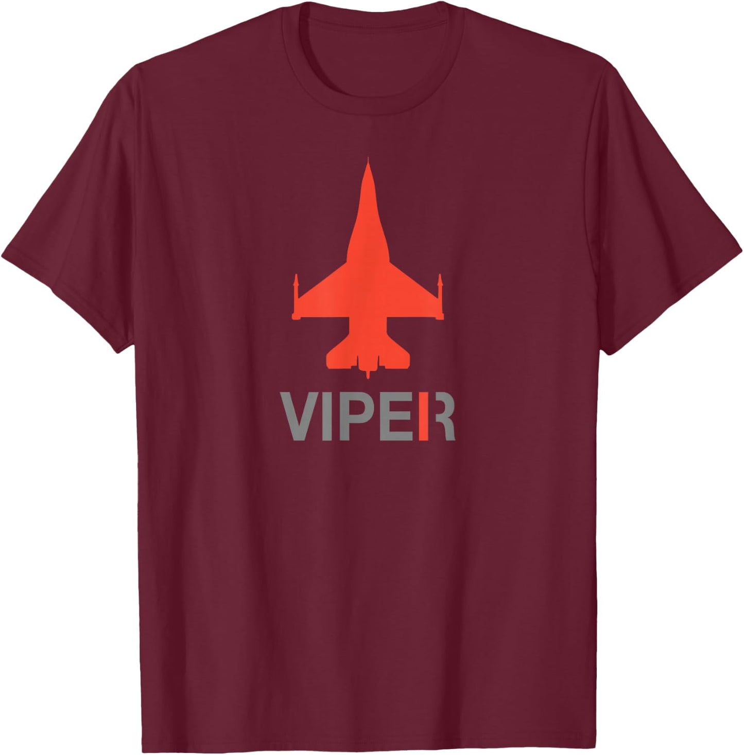 F16 Viper & US Fighter Plane Gifts Black Adult Classic Fit Short Sleeve Small T-Shirt - T-Shirt | Maroon