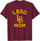 Cal State Long Beach CSULB Arched Mom T-Shirt - T-Shirt | Maroon
