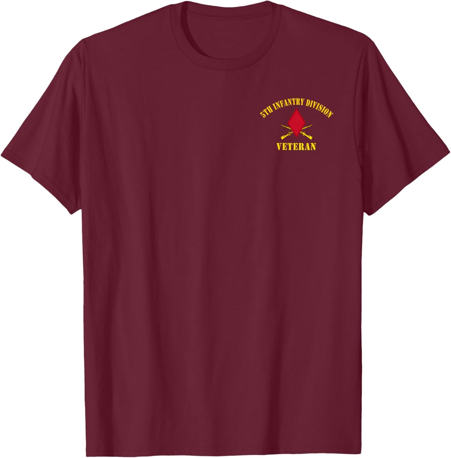 "Red Devils" 5th Infantry Division Shirt Veterans Day T-Shirt - T-Shirt | Maroon
