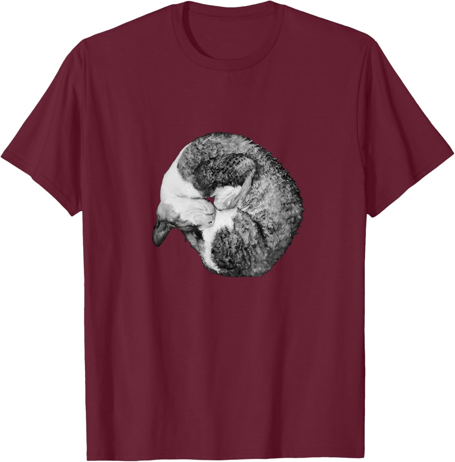 Adorable Wrap Around Cat Cornish Rex Men Women Kids T-Shirt - T-Shirt | Maroon