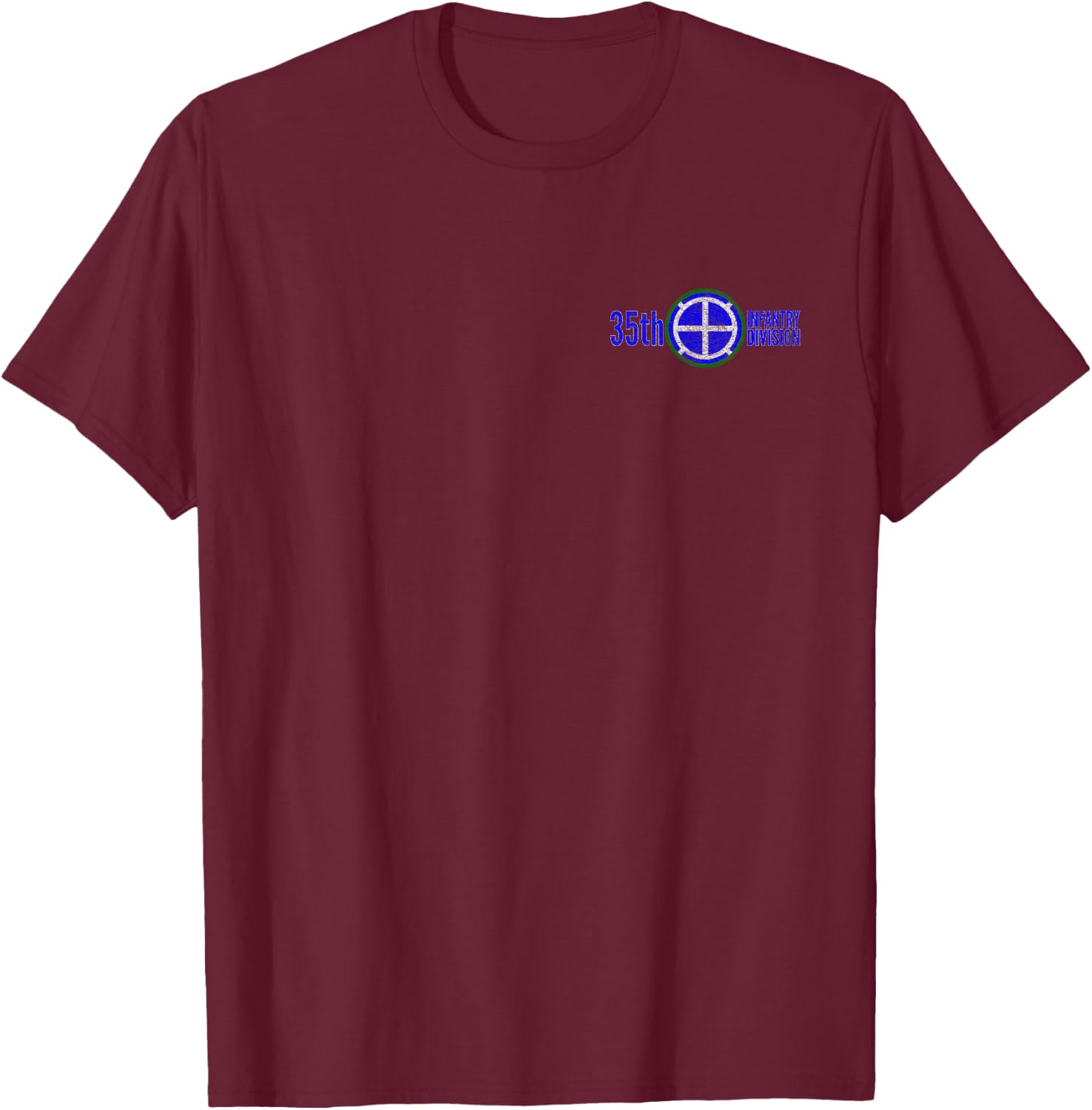 35th Infantry Division Army T-Shirt - T-Shirt | Maroon