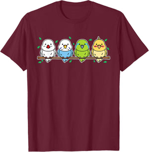 Parakeet gifts for Parakeet Owners cute Budgie T-Shirt - T-Shirt | Maroon